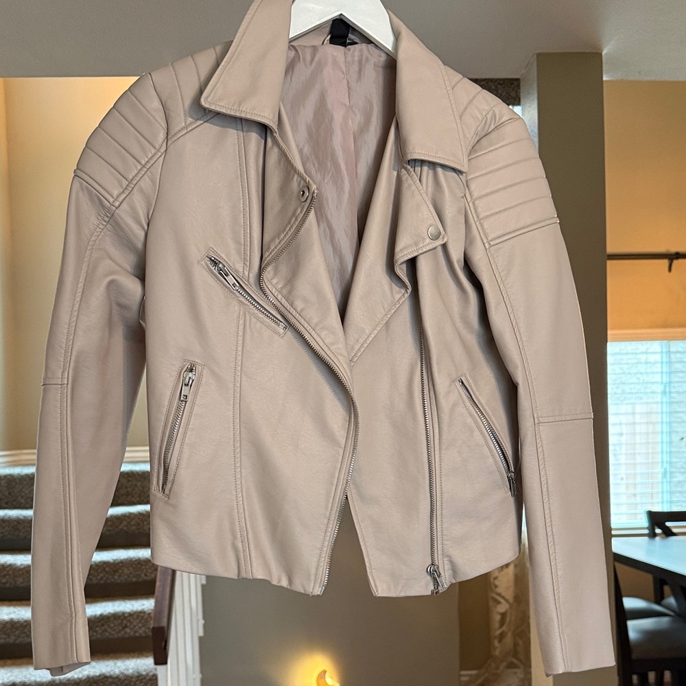 Windsor Light Beige Leather Jacket